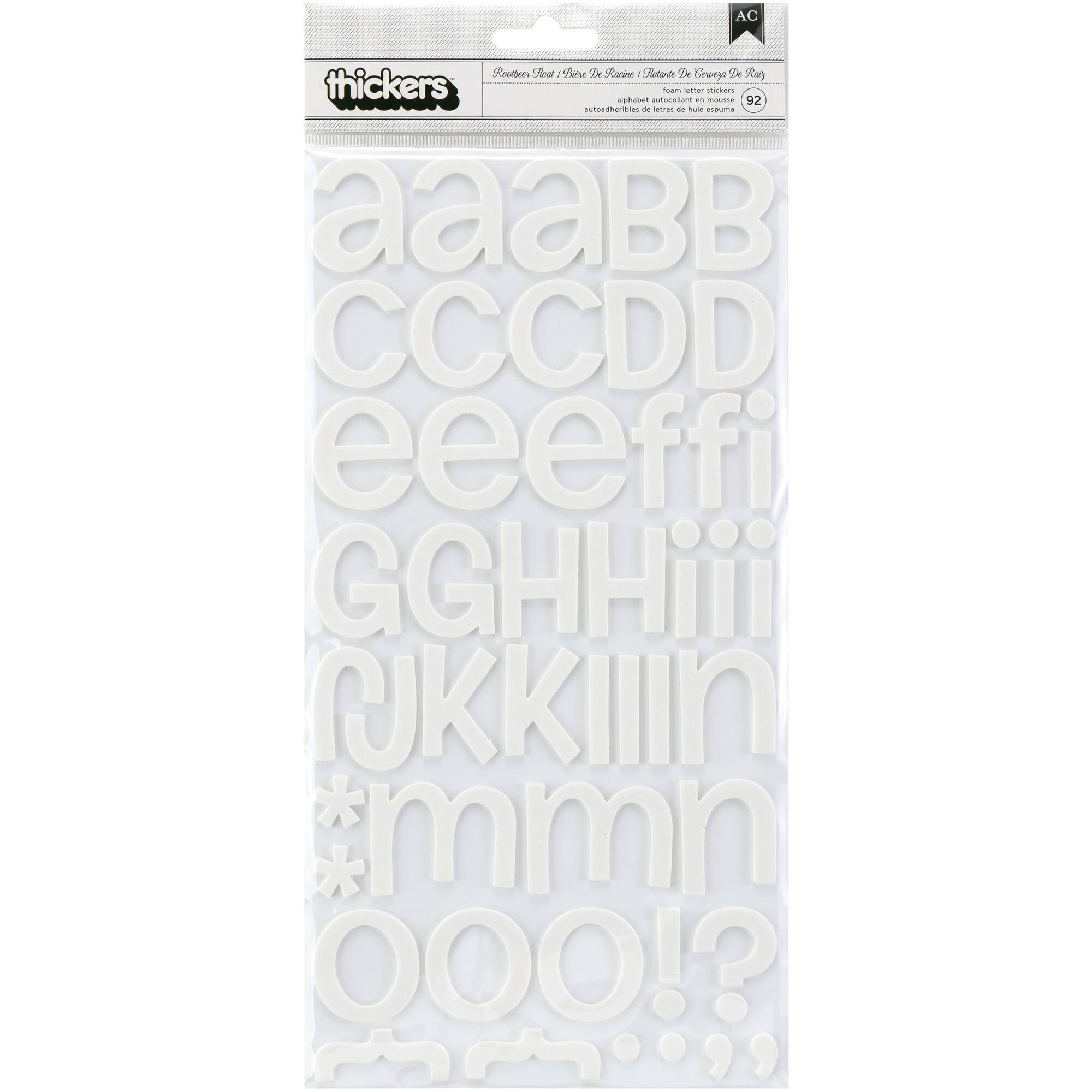 American Crafts™ White Rootbeer Float Foam Alphabet Stickers
